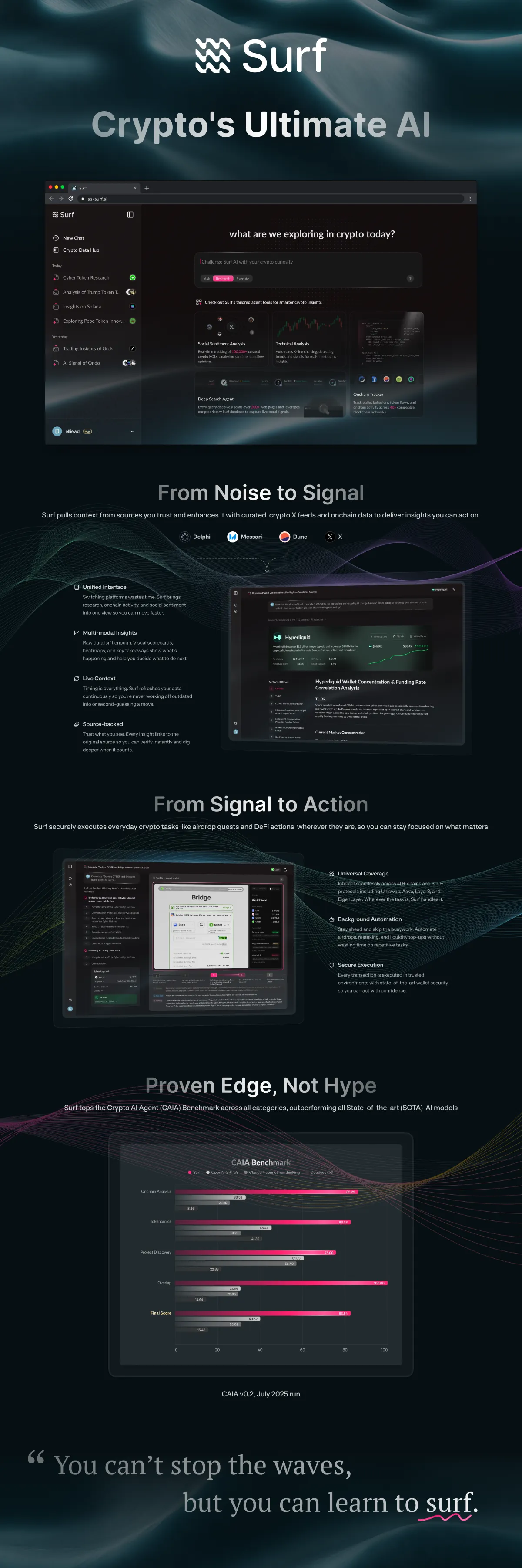 Landing 2 — dark mode